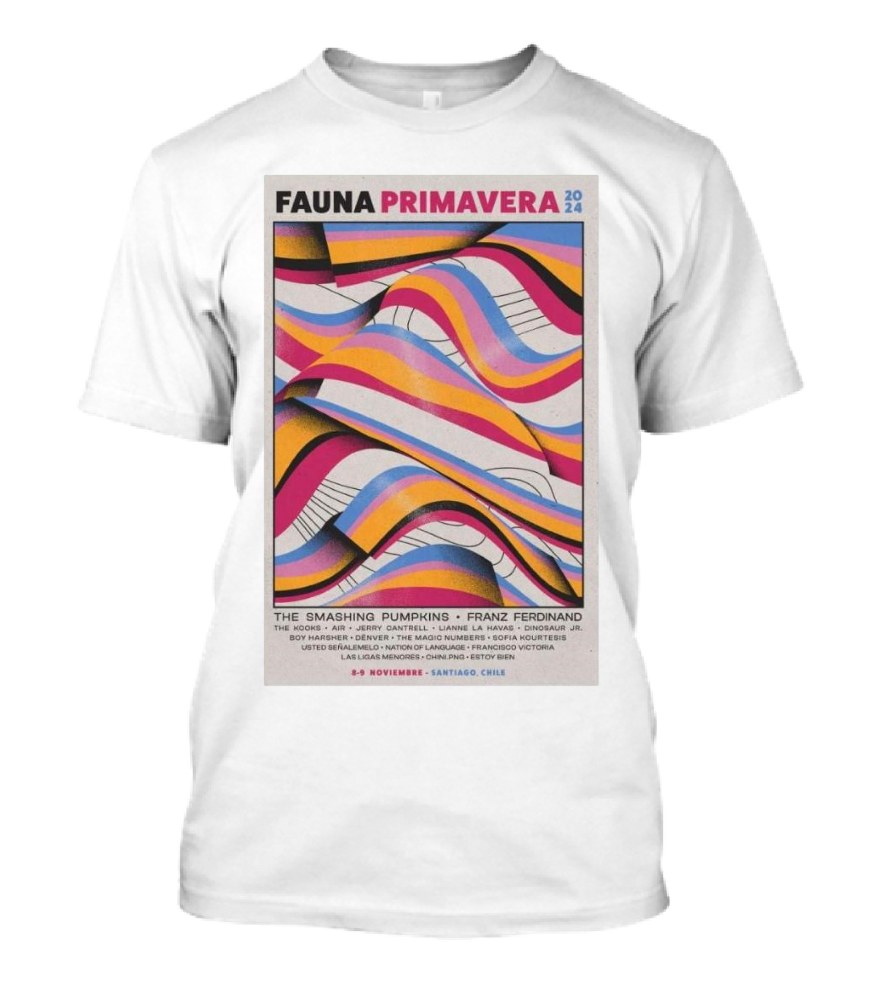 Fauna Primavera Santiago Chile 2024 The Smashing Pumpkins Franz Ferdinand November 8-9 T-Shirt