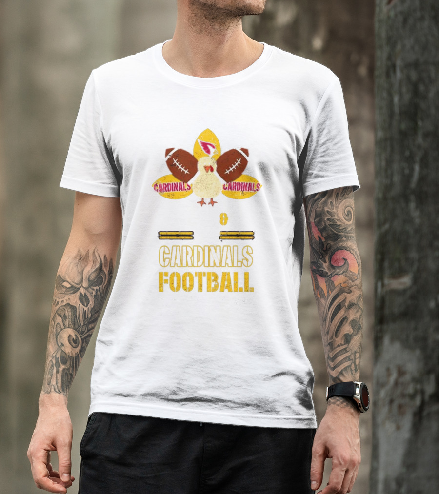Cardinals Turkey Football Cardinals Thanksgiving Cardinals Football T-Shirt