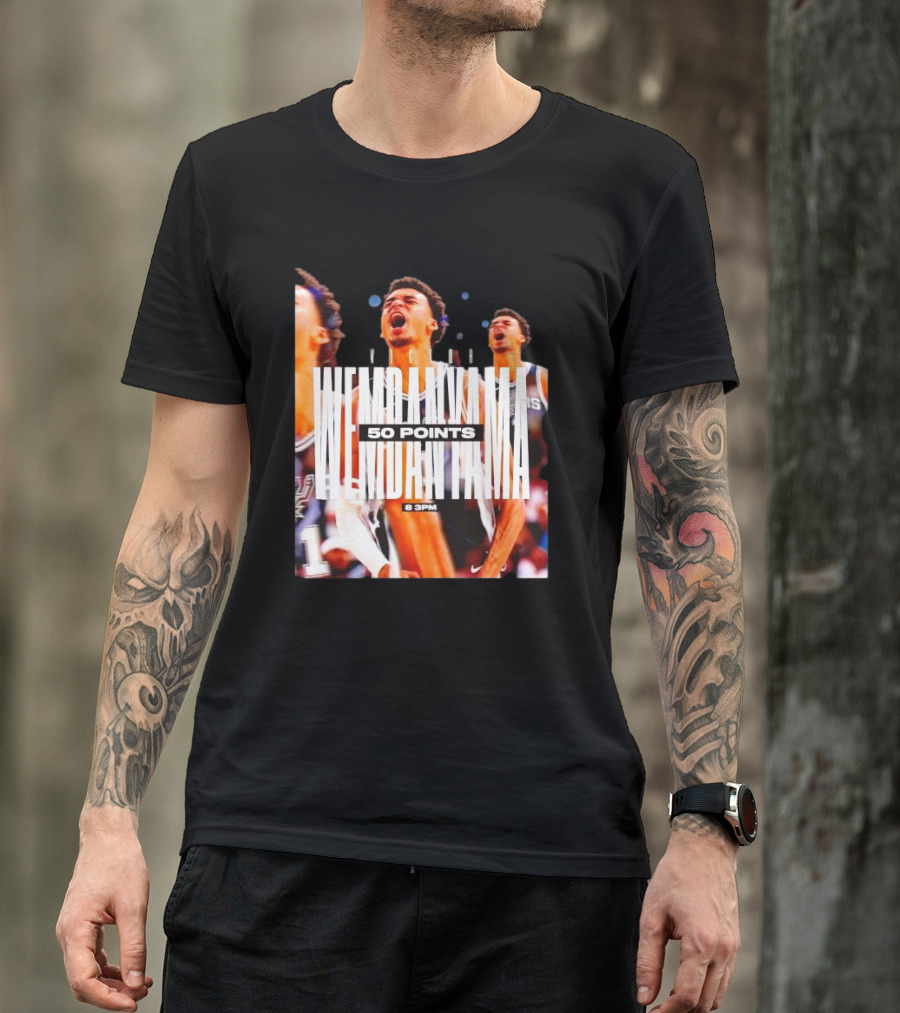 Victor Wembanyama Spurs 50 Points 8 PM T-Shirt