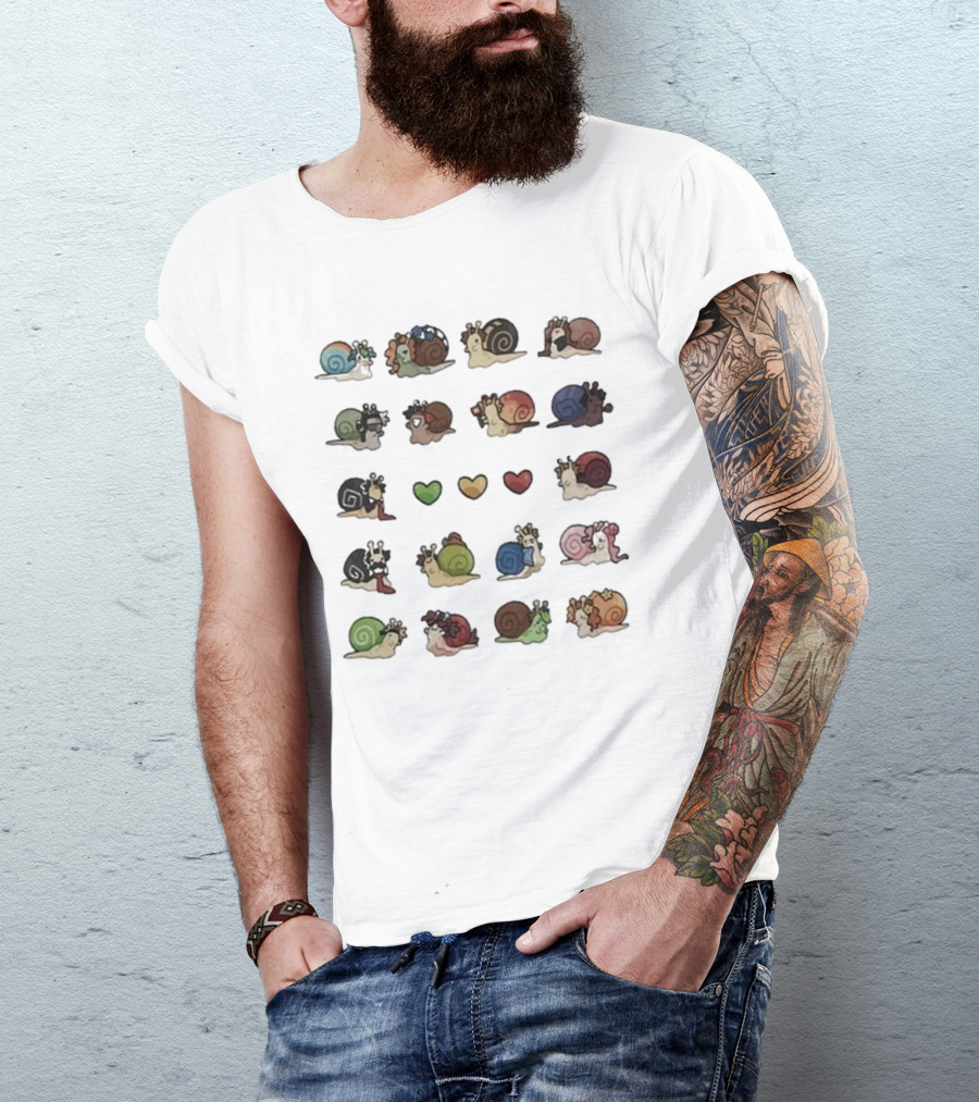 Grian Wilf Life Snails Colorful Character Collection T-Shirt