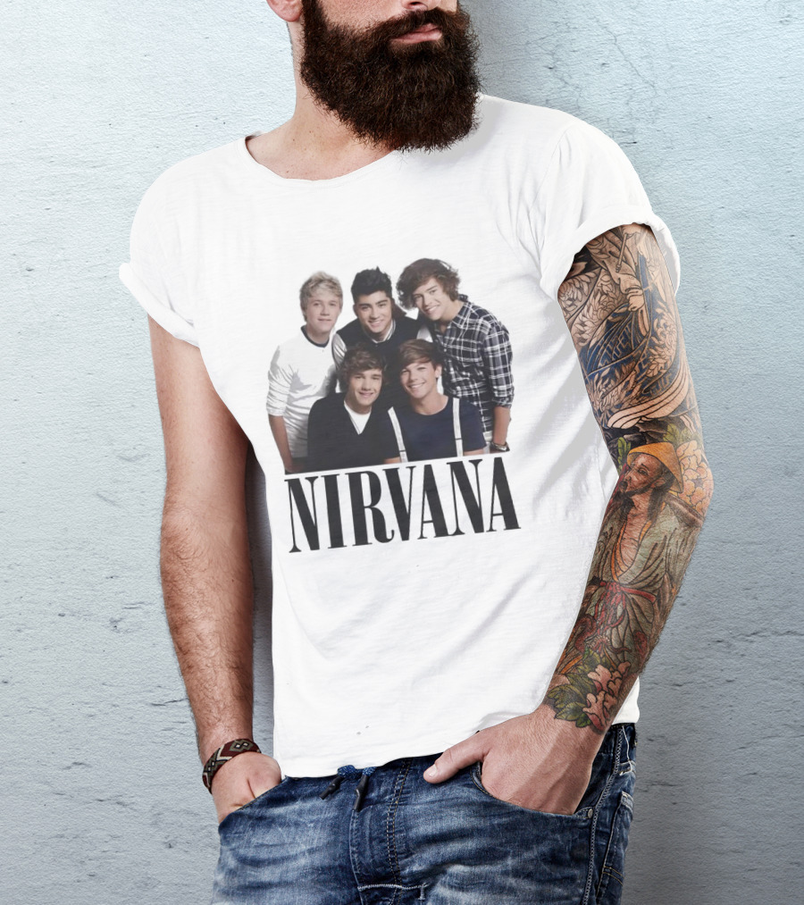 Nirvana One Direction Mashup Fan Shirt Image T-Shirt