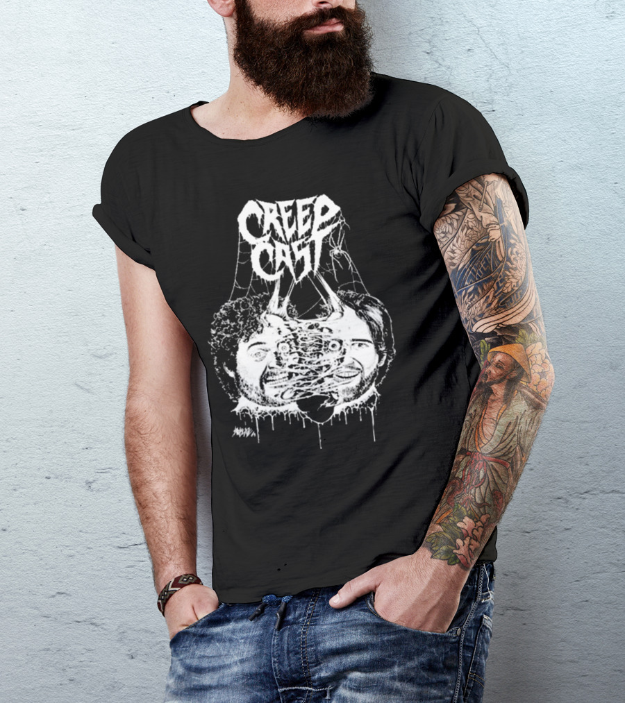 Creep Cast Webbed Faces Papa Meat T-Shirt