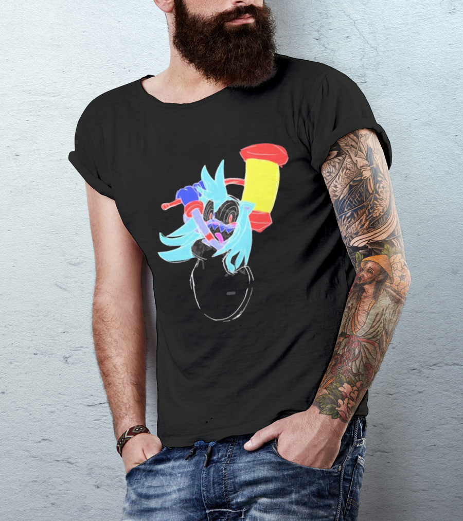 Spud Gun Hammer Time Neon Cartoon Character T-Shirt