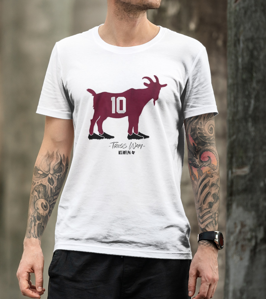Tress Way 10 Punt Goat Washington Commanders NFLPA T-Shirt