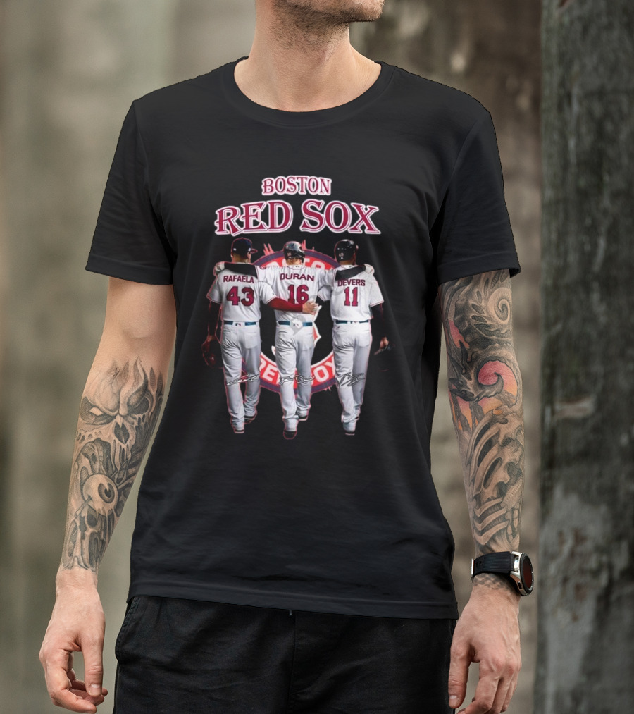 Boston Red Sox Rafaela Duran Devers 43 16 11 Signatures T-Shirt