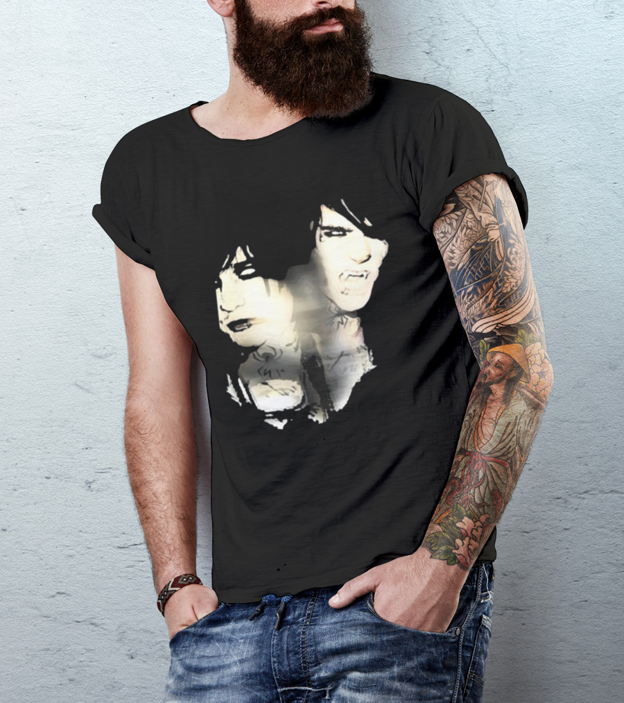 Johnnieguilbert Transformation Dual Expression Emo Vampire Aesthetic T-Shirt
