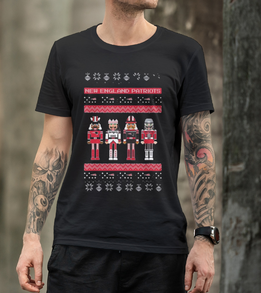 New England Patriots Nutcracker Holiday Sweater T-Shirt