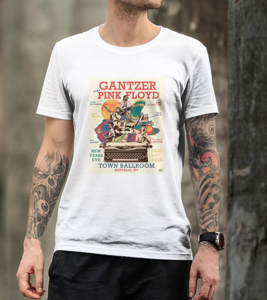 Gantzer Does Pink Floyd New Years Eve Town Ballroom Buffalo NY Dec 31st T-Shirt
