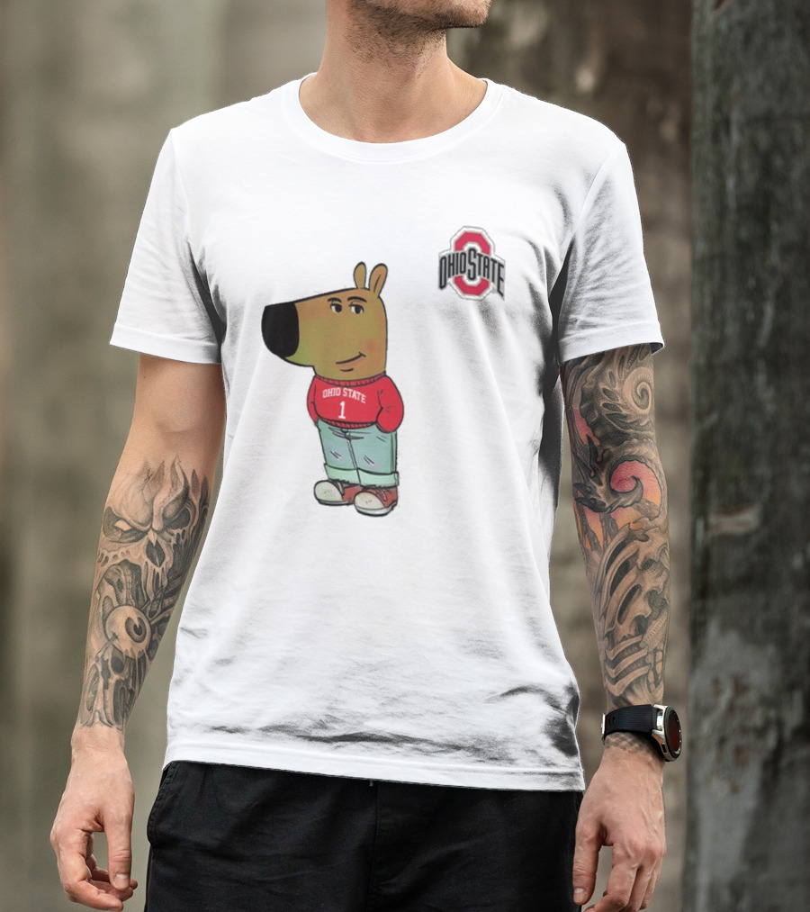 Ohio State Buckeyes Character In Red T-Shirt