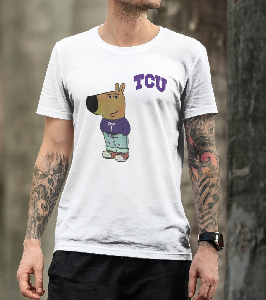 TCU Horned Frogs Chill Guy Cartoon Character In Frogs Jersey T-Shirt