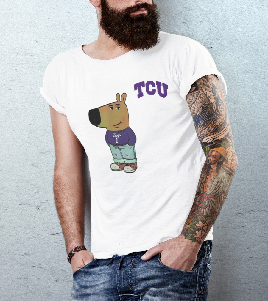TCU Horned Frogs Chill Guy Cartoon Character In Frogs Jersey T-Shirt