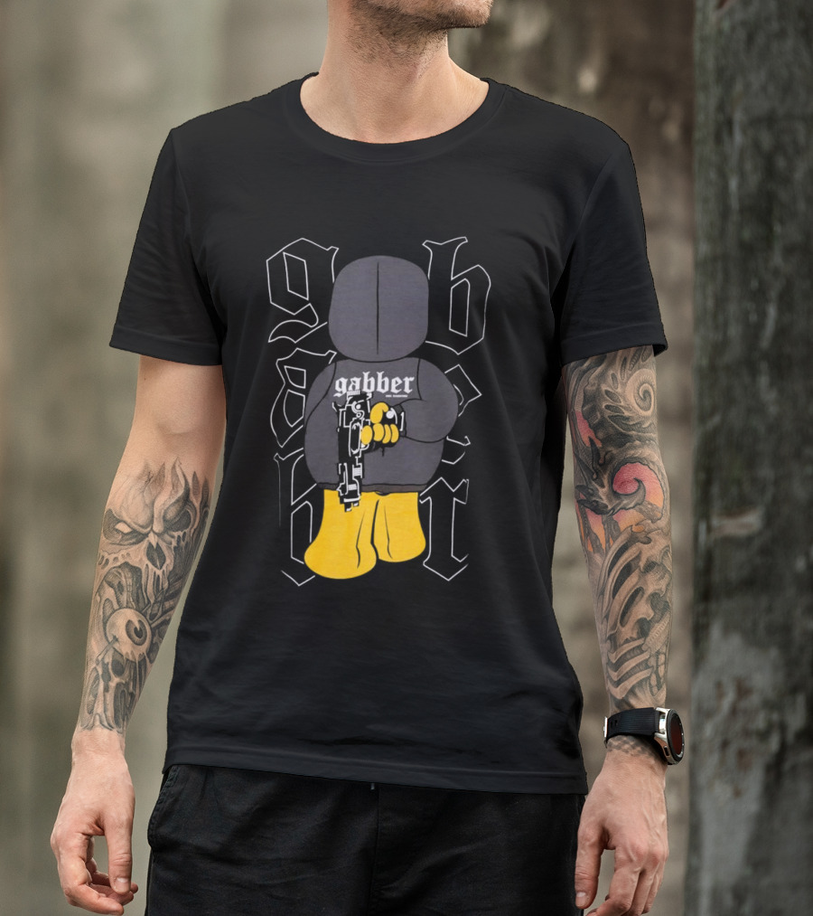 Paul Elstak Gabber Wanna Play Iconic Gabber Character With Toy Gun T-Shirt