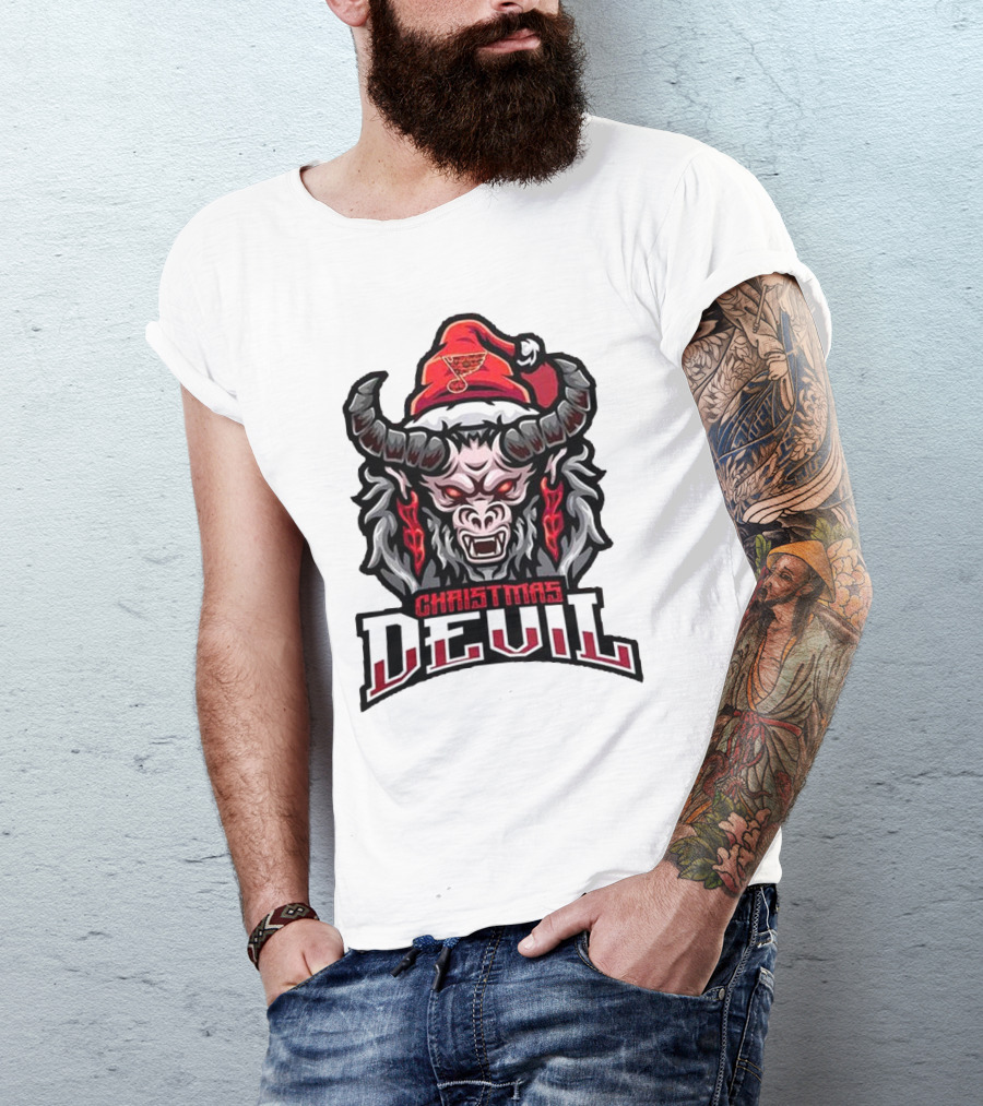 St. Louis Blues Krampus Christmas Devil NHL T-Shirt