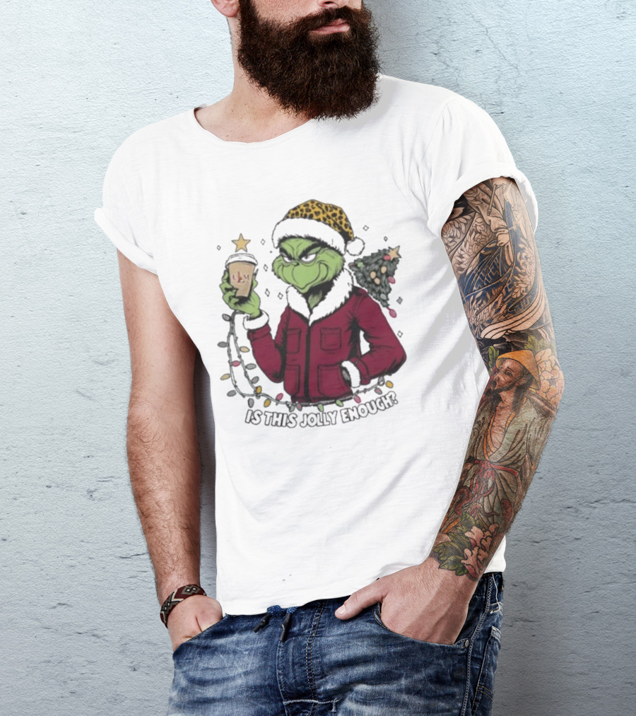 ULM Warhawks Santa Grinch Coffee Christmas Is This Jolly Enough T-Shirt