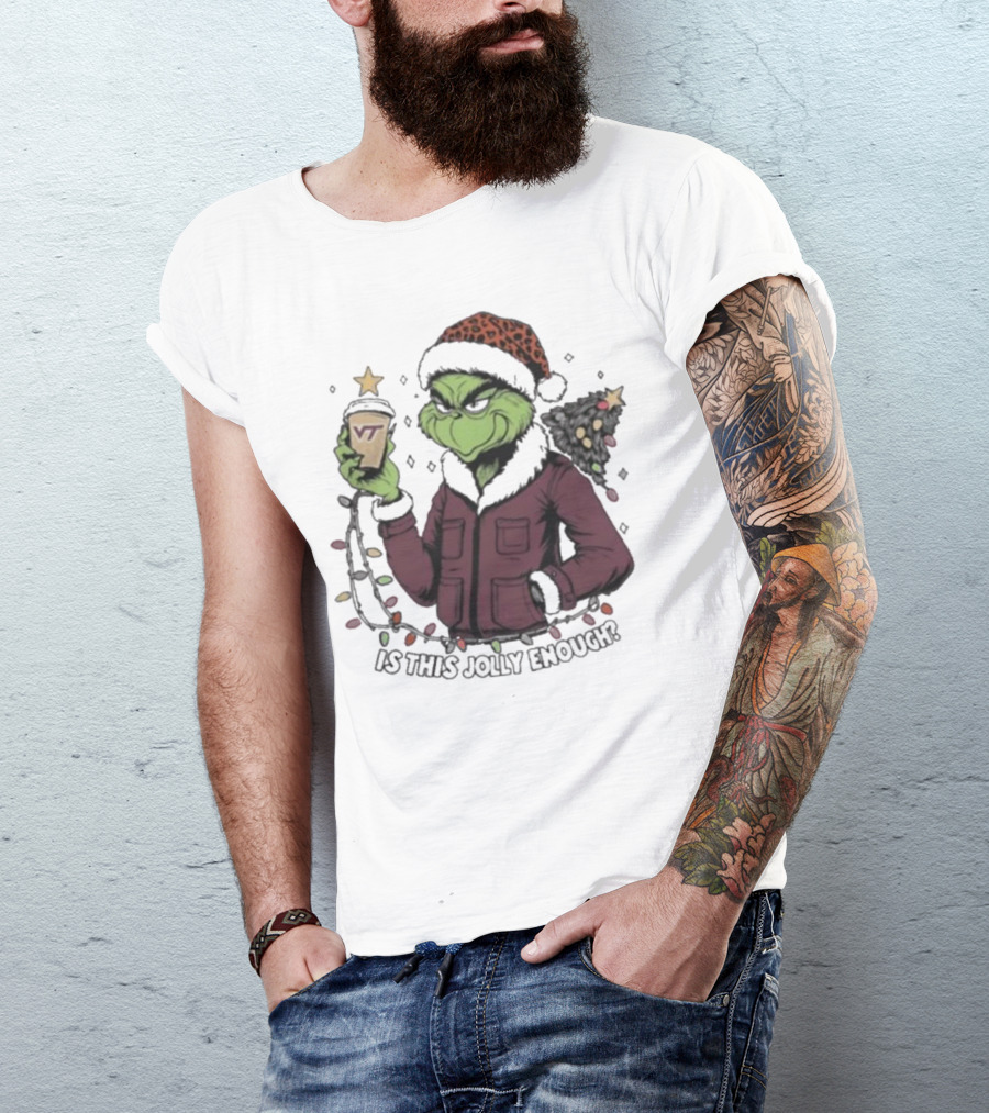 Virginia Tech Hokies Santa Grinch Is This Jolly Enough Merry Christmas T-Shirt