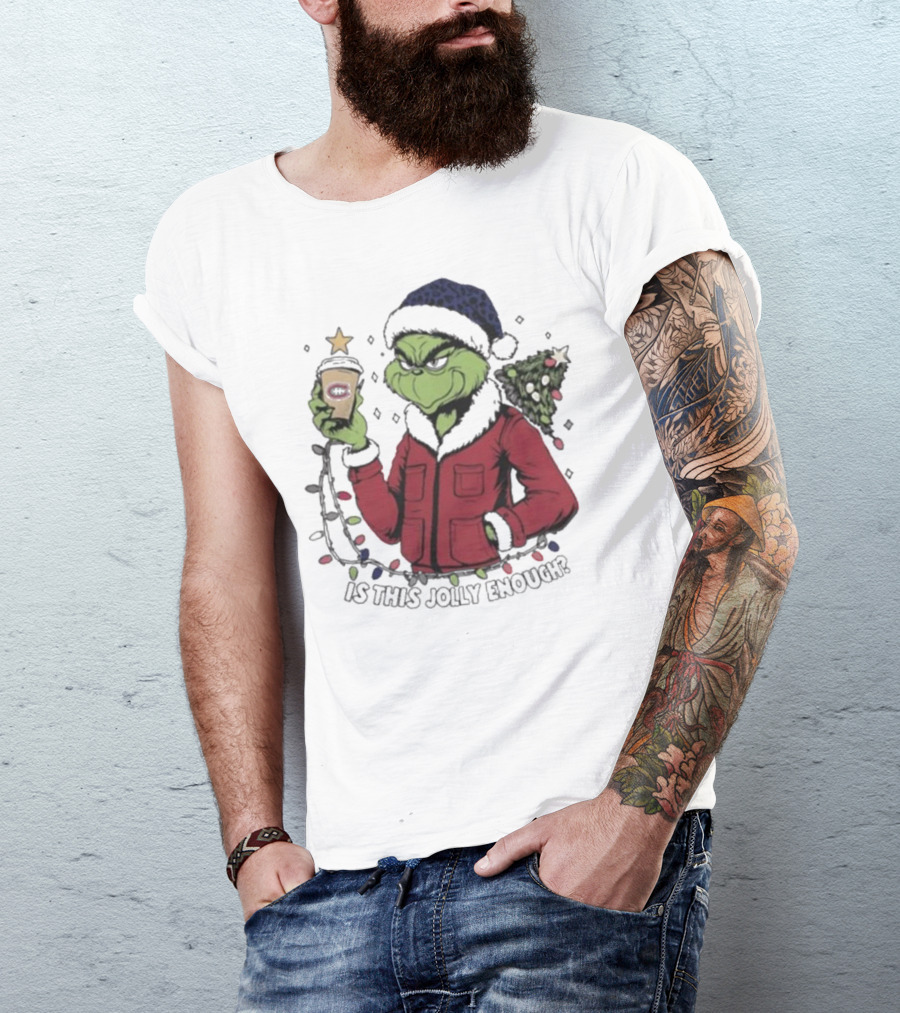 Montreal Canadiens Grinch Santa Is This Jolly Enough Merry Christmas T-Shirt