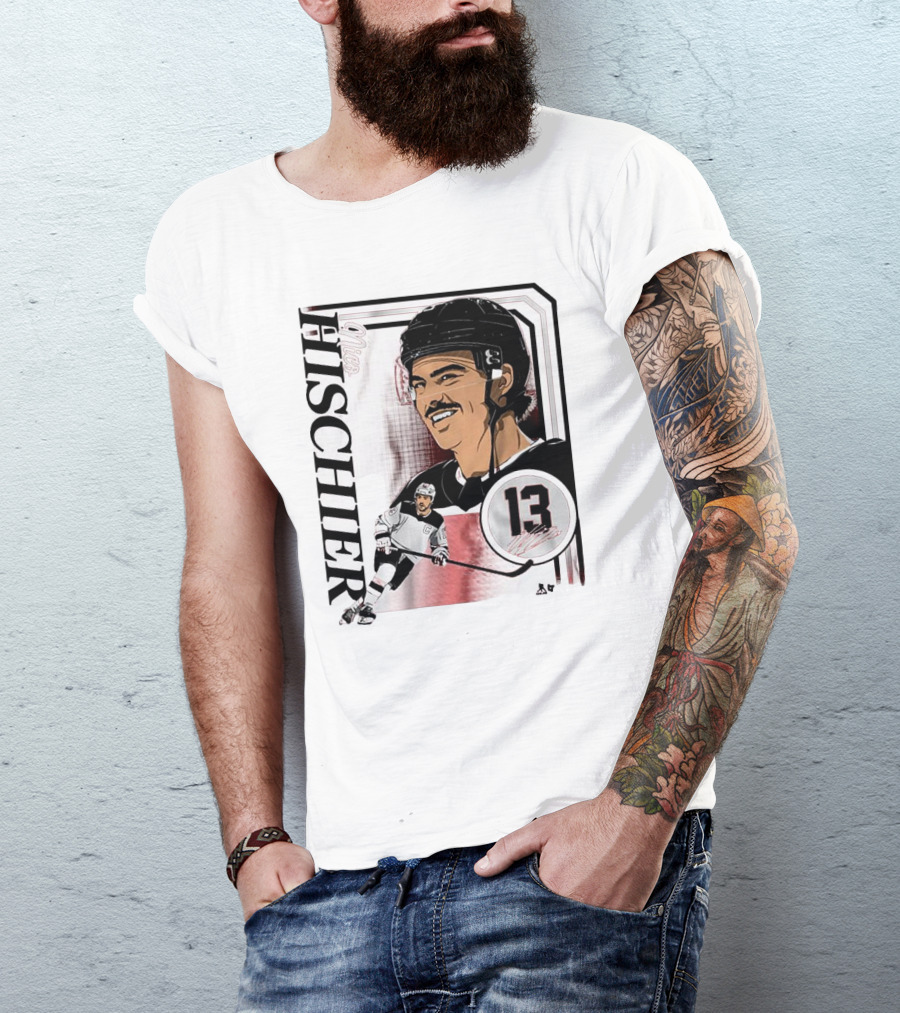 Nico Hischier Collage Frame Number 13 Hockey T-Shirt