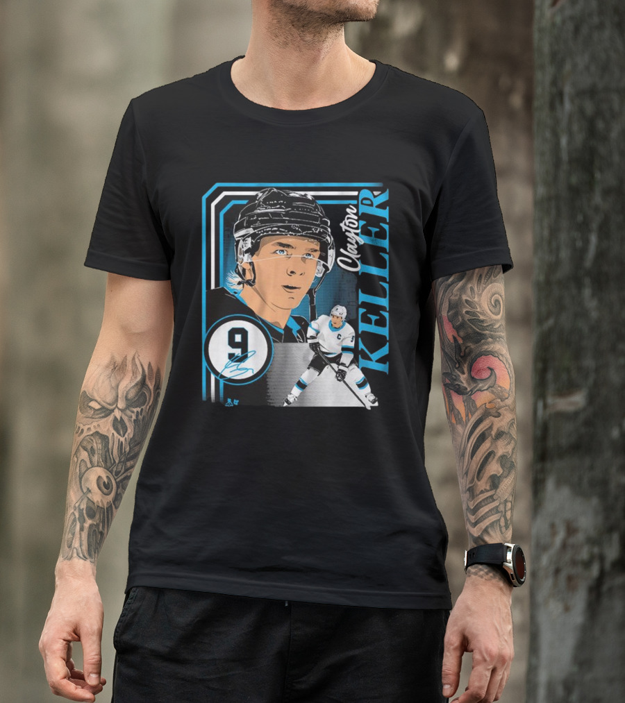 Clayton Keller 9 Hockey Portrait Collage T-Shirt