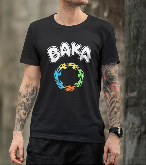 Baka Multi-Color Flame Circle T-Shirt