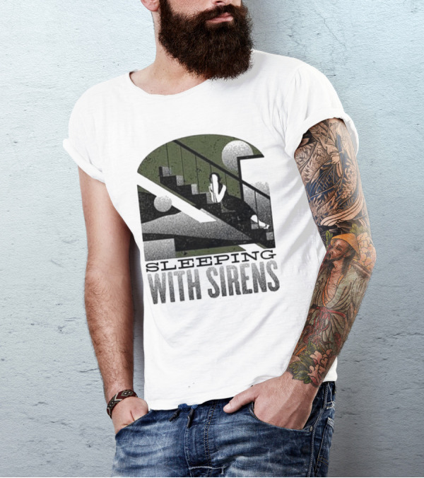 Sleeping With Sirens Stairs Retro Minimalist T-Shirt