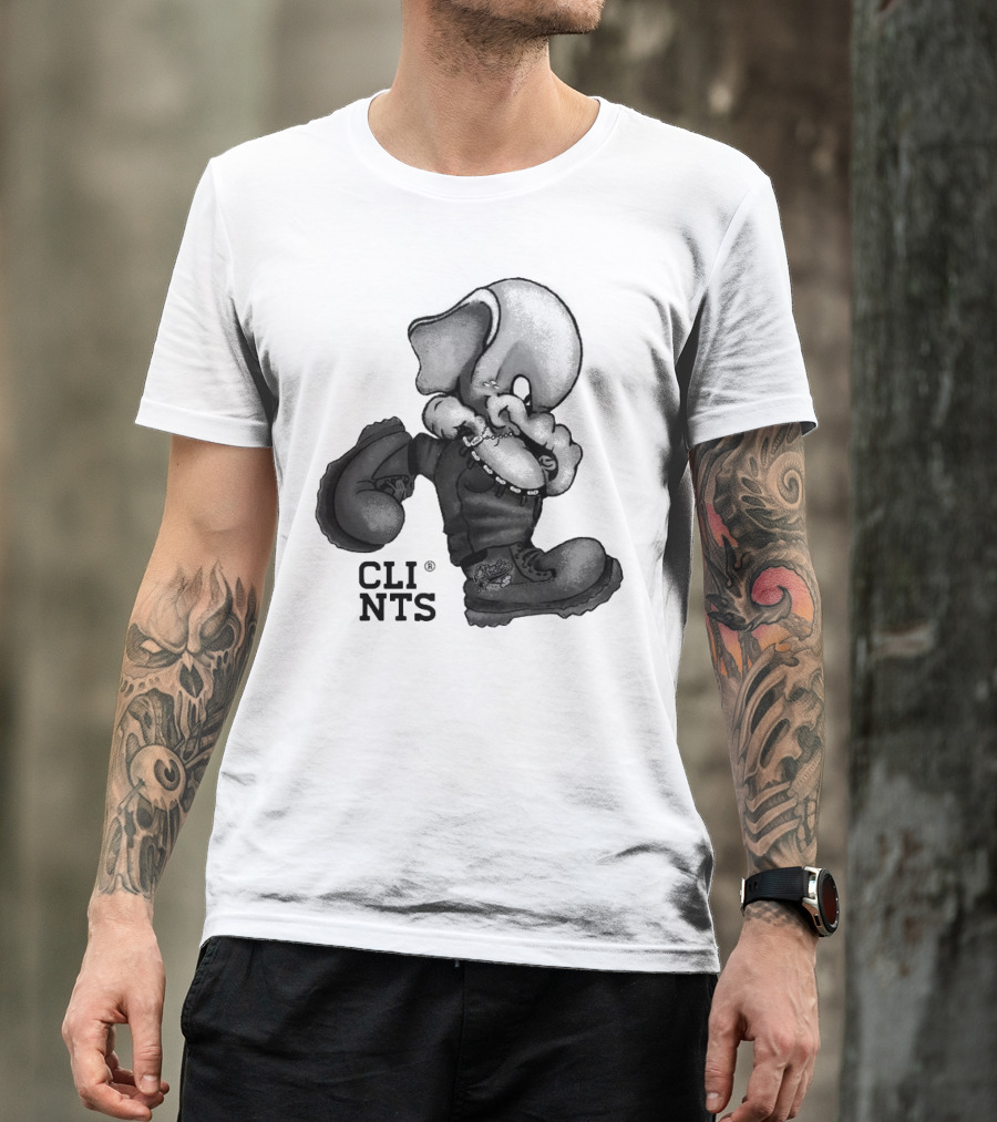 Cli Nts Stomper Character With Large Boots And Beads T-Shirt