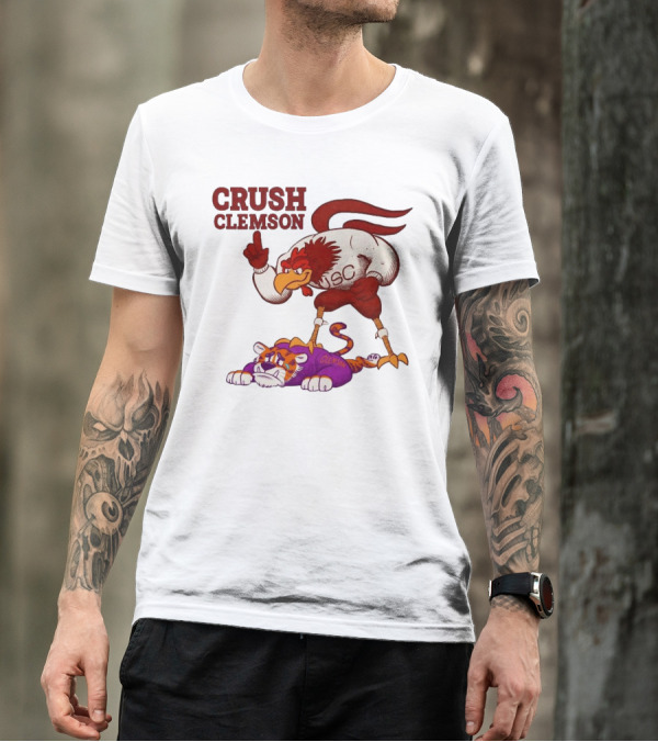 Crush Clemson USC Gamecocks Defeat Tigers Mascot T-Shirt