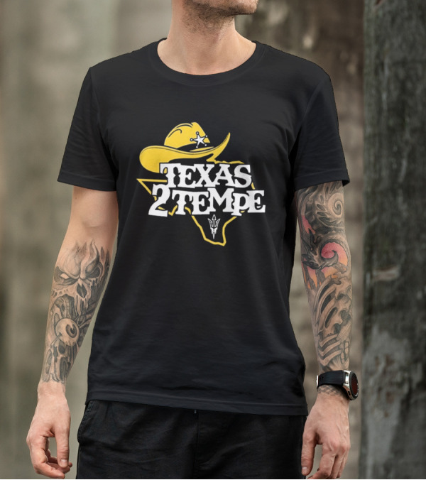 Kenny Dillingham Texas 2 Tempe Cowboy Hat State Outline Pitchfork T-Shirt