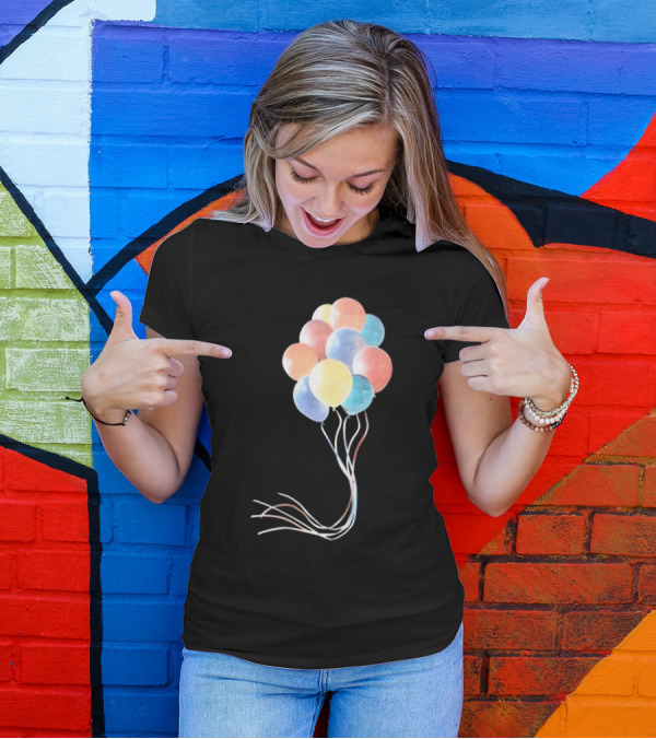 Pleasing X JW Anderson Multicolored Bunch Of Balloons Collection T-Shirt