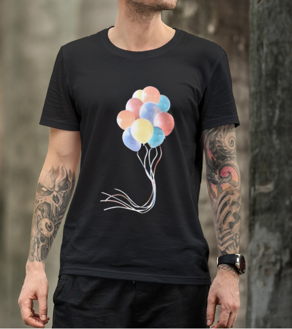 Pleasing X JW Anderson Multicolored Bunch Of Balloons Collection T-Shirt