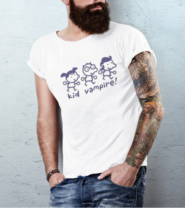 Mummyjoe Kid Vampire Purple Cartoon Characters T-Shirt
