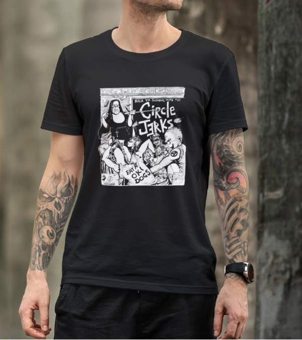 Back To School With The Circle Jerks Eat At OK Dogs T-Shirt