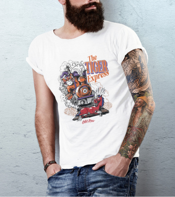 Clemson Tigers The Tiger Express Old Row Steam Train T-Shirt