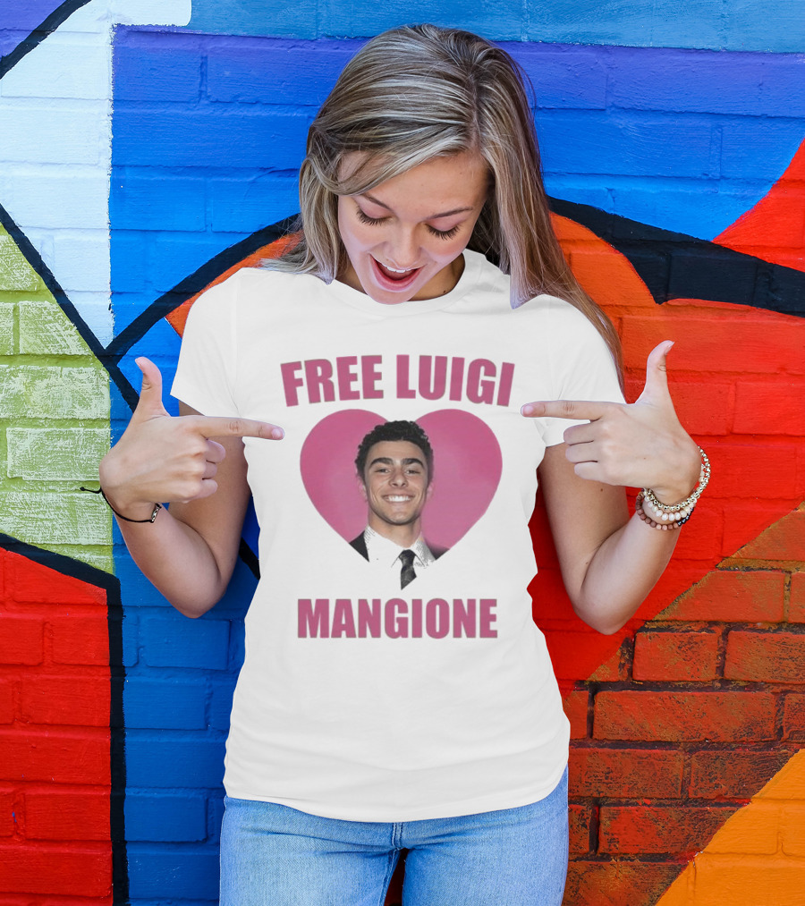 Free Luigi Mangione Heart T-Shirt