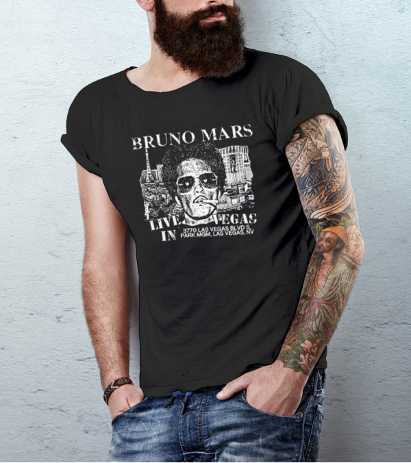 Bruno Mars Live In Vegas 3770 Las Vegas Blvd S Park MGM T-Shirt