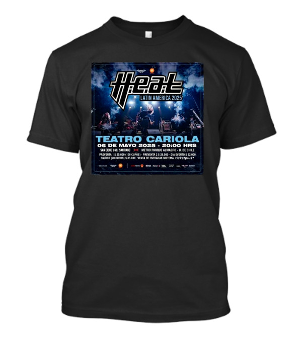 H.E.A.T Latin America 2025 Teatro Cariola Santiago May 6 2025 20:00 HRS T-Shirt