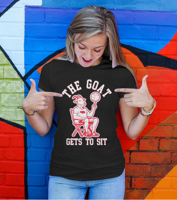 The Goat Gets To Sit Spinning Volleyball T-Shirt