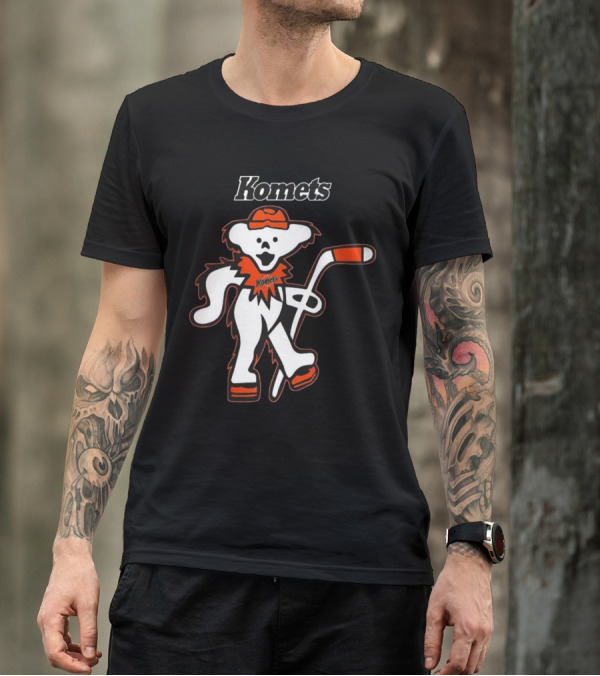 Komets Grateful Dead Hockey Bear Fan Night T-Shirt