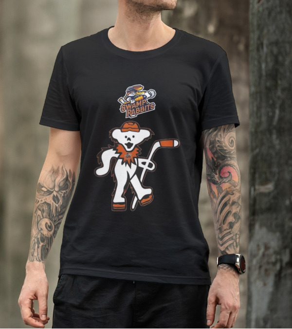 Swamp Rabbits Hockey Dancing Bear Logo Crossover Night For Fans T-Shirt