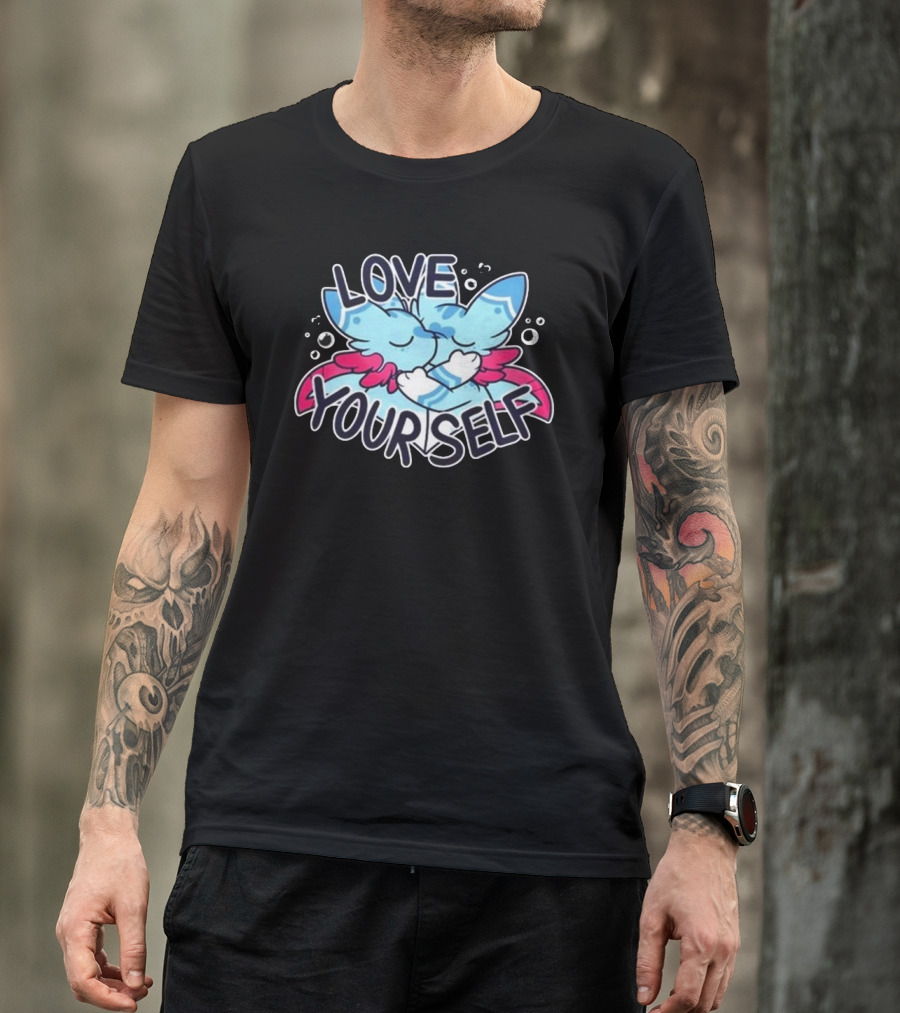 LOVE YOURSELF Kissing Creatures Embrace T-Shirt
