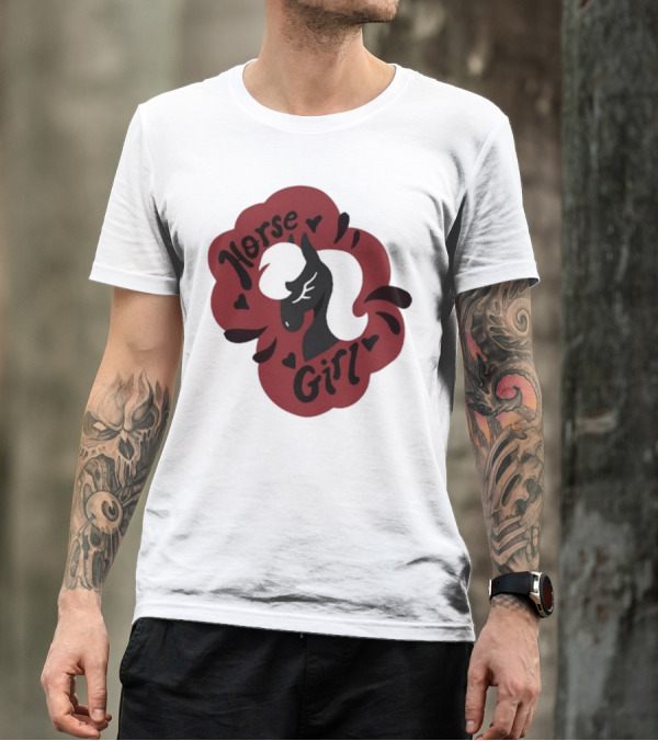 Norse Girl Horse Girl Sharkrobot T-Shirt