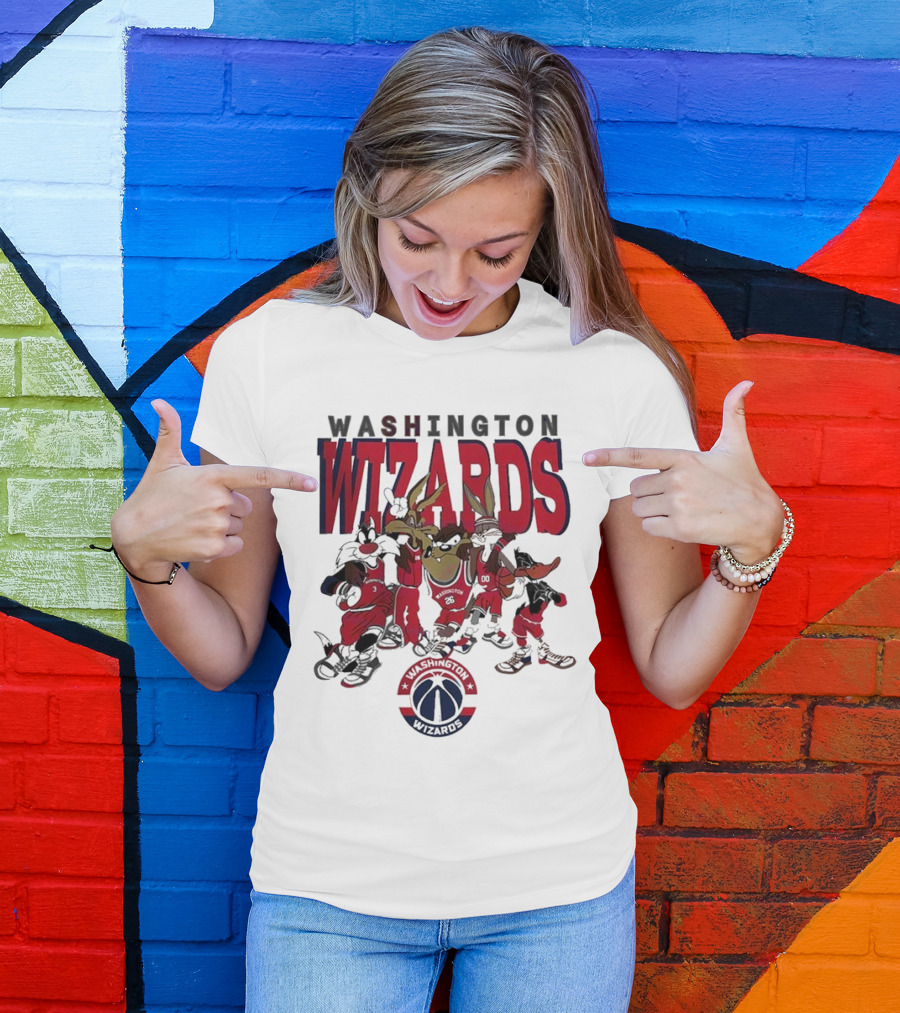 Washington Wizards NBA Basketball Looney Tunes Characters T-Shirt