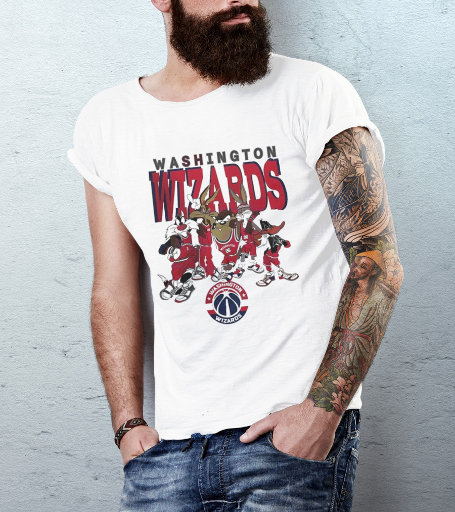 Washington Wizards NBA Basketball Looney Tunes Characters T-Shirt