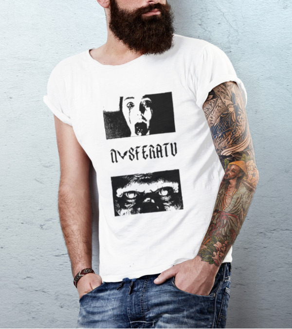 Nosferatu Horror Face Design With San Antonio Sharpist Influence T-Shirt