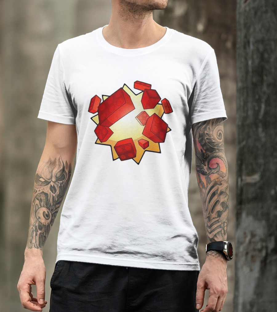 Trending Unusual Worldwide Bloxxer Exploding Red Blocks Left Overs T-Shirt