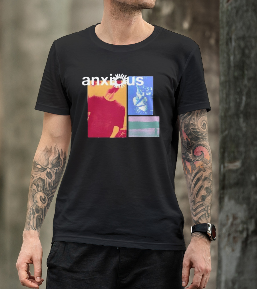 Anxious Red Blue Purple Collage T-Shirt
