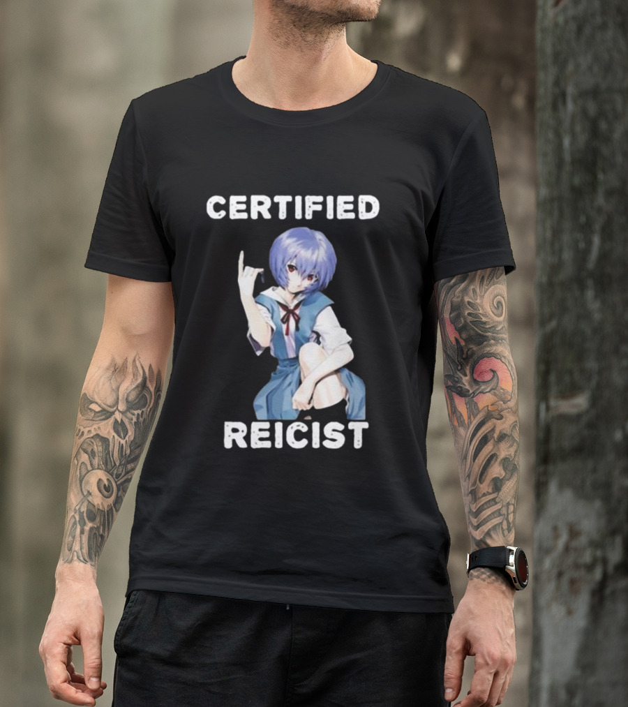 CERTIFIED REICIST REI AYANAMI EVA BLUE HAIR SCHOOL UNIFORM T-Shirt