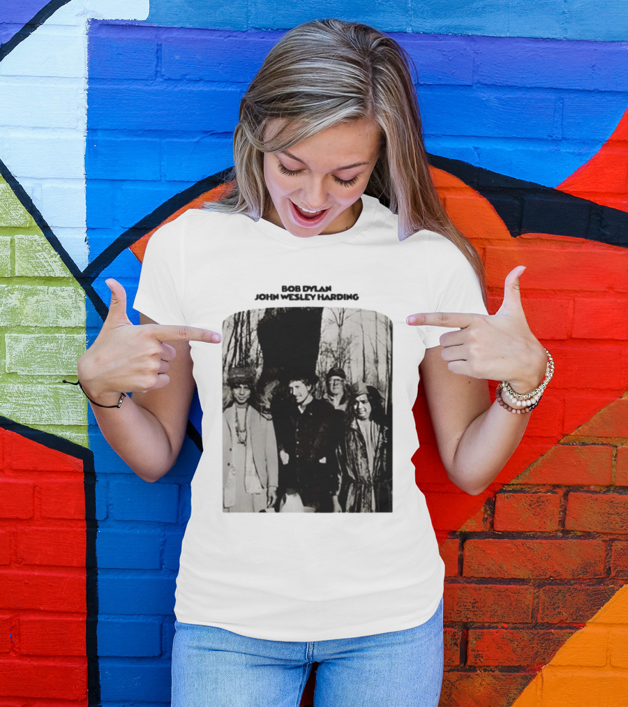 Bob Dylan John Wesley Harding Album Cover Image T-Shirt