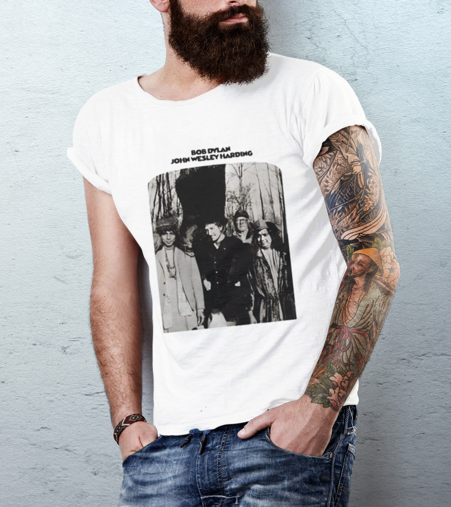 Bob Dylan John Wesley Harding Album Cover Image T-Shirt