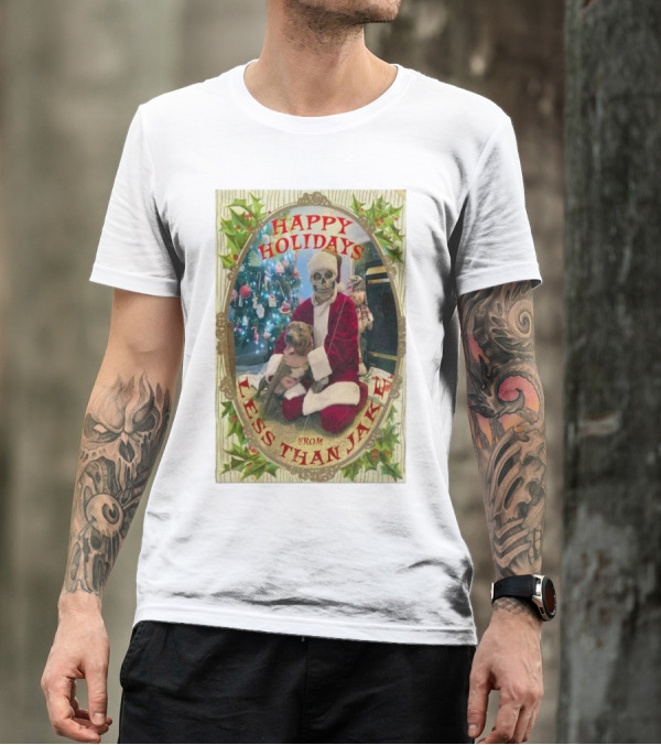 Happy Holidays From Less Than Jake Santa Skeleton Christmas Tree T-Shirt