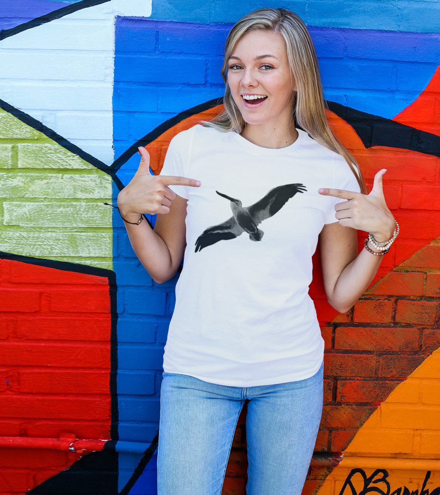 Staff Somewhere On The Northside Black And White Pelican T-Shirt